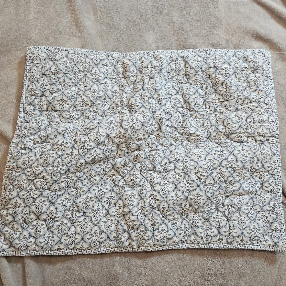 Pakistan‎ Kantha 100% Cotton Pillow Case Blue Paisley  Bohemian Ocean